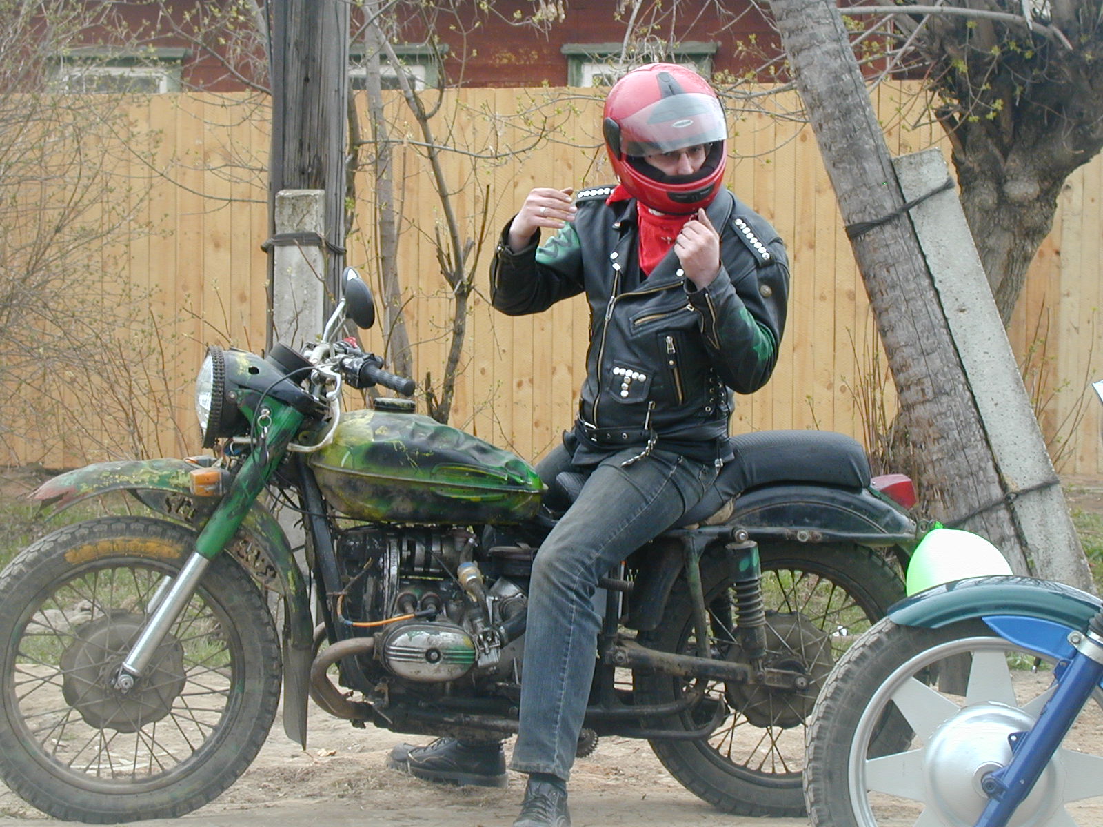 Посадка на мотоцикле Урал